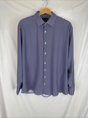 Men's Nautica Long Sleeve Collared Button Up Dress Shirt Slim Fit 17-17.5 32/33